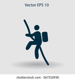 Rock climber vector illustration