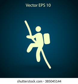 Rock climber vector illustration