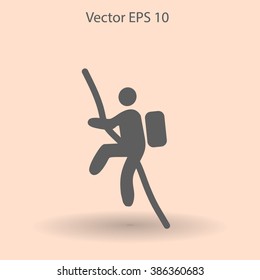 Rock climber vector illustration