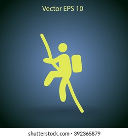 Rock climber vector illustration