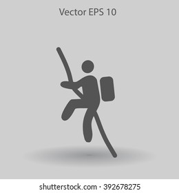 Rock climber vector illustration