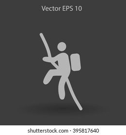 Rock climber vector illustration