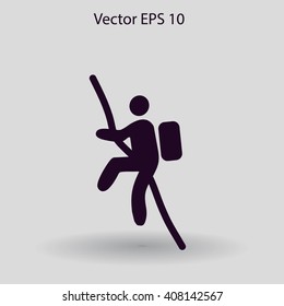 Rock climber vector illustration