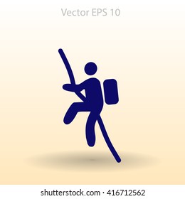 Rock climber vector illustration