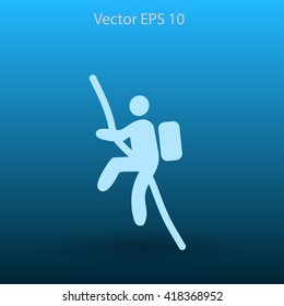 Rock climber vector illustration