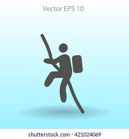 Rock climber vector illustration