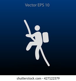 Rock climber vector illustration