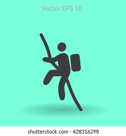 Rock climber vector illustration