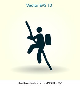 Rock climber vector illustration