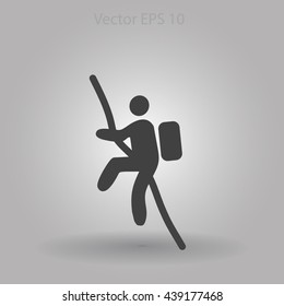 Rock climber vector illustration