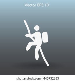 Rock climber vector illustration