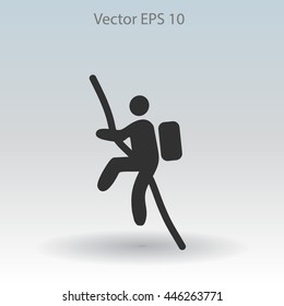 Rock climber vector illustration