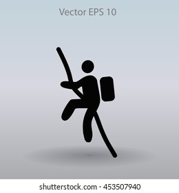 Rock climber vector illustration