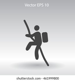 Rock climber vector illustration