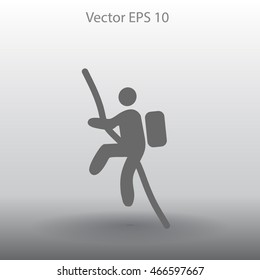 Rock climber vector illustration