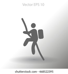 Rock climber vector illustration
