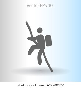 Rock climber vector illustration