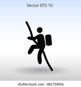 Rock climber vector illustration