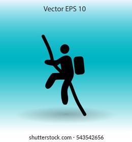 Rock climber vector illustration
