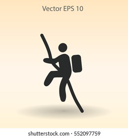 Rock climber vector illustration