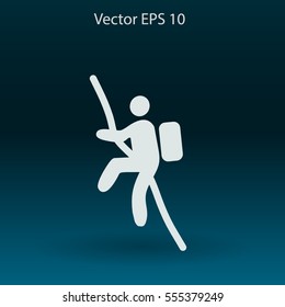 Rock climber vector illustration