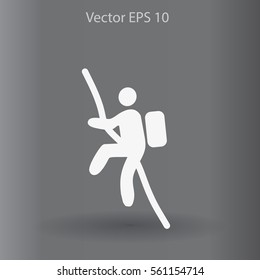Rock climber vector illustration