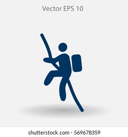 Rock climber vector illustration