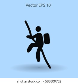 Rock climber vector illustration