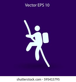 Rock climber vector illustration
