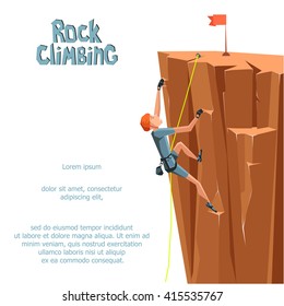 Rock Climbing boy. Isolated On White Background. Bouldering sport. Graphic Design Editable For Your Design. Vector Illustration