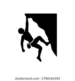 Rock Climbing Challenge Icon Icon Isolated On White Background
