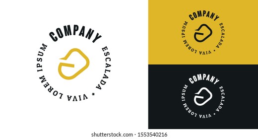 Rock Climbing club badge logo