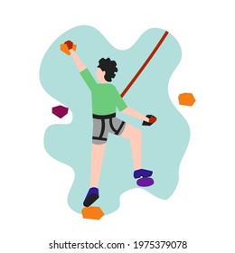 rock climbing daily routine object illustration vector graphic
