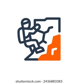 Rock Climbing Gear for Adventure Seekers Vector Icon Illustration