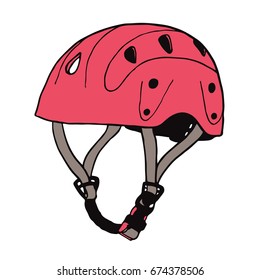 Rock climbing helmet vector illustration 