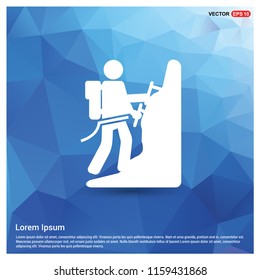 Rock climbing icon - Free vector icon