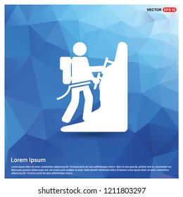 Rock climbing icon - Free vector icon