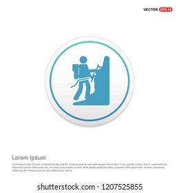 Rock climbing icon Hexa White Background icon template - Free vector icon