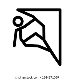 rock climbing icon or logo isolated sign symbol vector illustration - high quality black style vector icons
