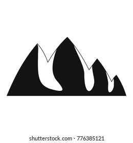 Rock climbing icon. Simple illustration of rock climbing vector icon for web