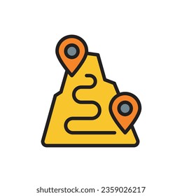 Rock Climbing Icon Vector Illustration