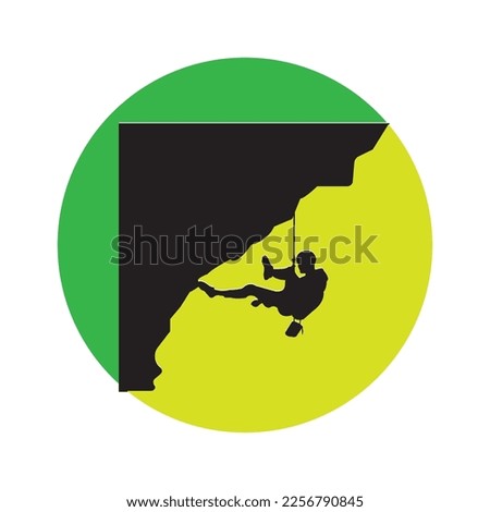  rock climbing icon vector illustration symbol design
