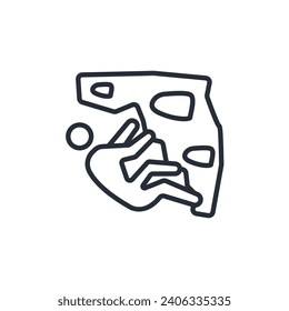 rock climbing icon. vector.Editable stroke.linear style sign for use web design,logo.Symbol illustration.