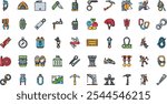 Rock climbing icons High-Quality Vector Icons Collection with Editable Stroke. Ideal for Professional and Creative Projects.