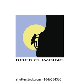 Rock Climbing image, suitable for logos, t-shirt designs, backgrounds, and more