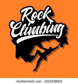 Rock Climbing Lettering Logo For Banner, Flyer, Card Invitation Etc.