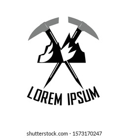 rock climbing  logo vector illustration. climbing badge design.
