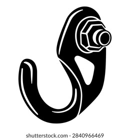 Rock climbing pitons hand drawn monoline line art mountaineering icon illustration.