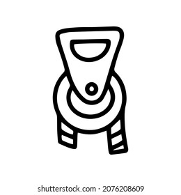 rock climbing pulley line vector doodle simple icon