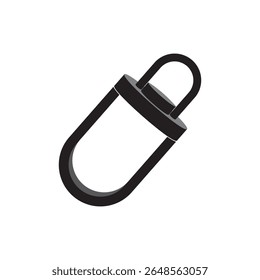 Rock Climbing Safety Carabiner Icon Illustration Element Design